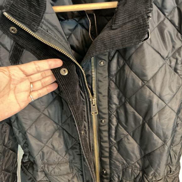 Coach Puffer Quilted Lightweight Cinched Waist Black Jacket Women's Medium NWT - Picture 6 of 16